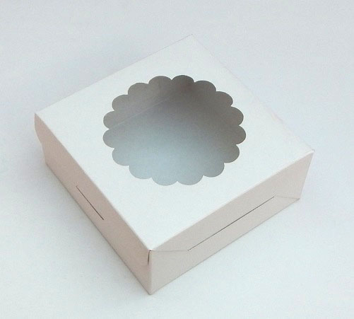 Caja 12x12x5 c/visor flor