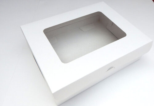 Caja desayuno grande 31x24x9 c/visor blanca